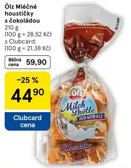 Tesco Olz mléčné houstičky s čokoládou nabídka