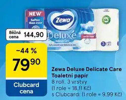 Tesco Zewa Deluxe Delicate Care Toaletní papír nabídka