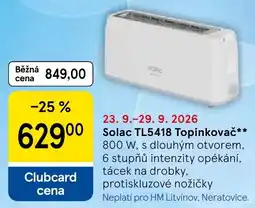 Tesco Solac tl5418 topinkovač nabídka