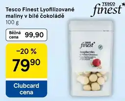Tesco Tesco Finest lyofilizované maliny v bílé čokoládě nabídka
