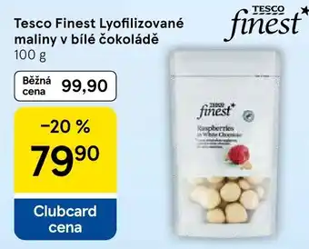 Tesco Tesco Finest lyofilizované maliny v bílé čokoládě nabídka