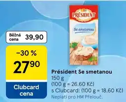 Tesco Président se smetanou nabídka
