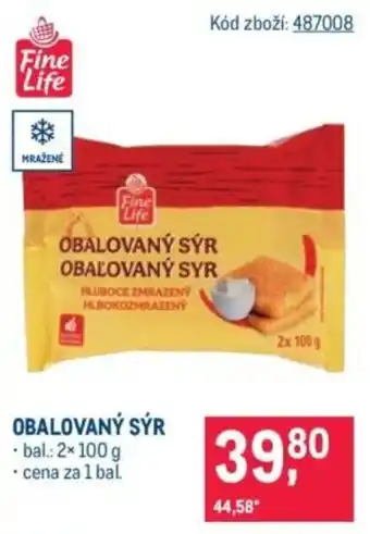 Fine Life obalovaný sýr