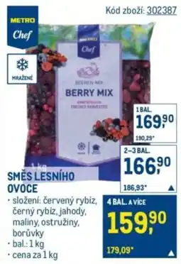 Makro Metro Chef směs lesního ovoce nabídka