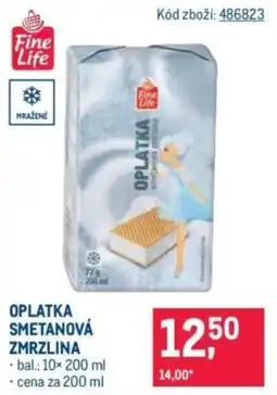 Makro Fine Life oplatka smetanová zmrzlina nabídka