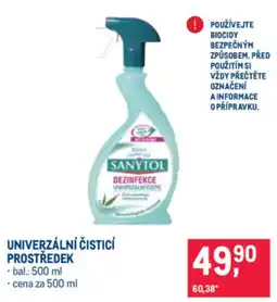 Makro Sanytol dezinfekce univerzální čisticí nabídka