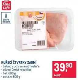 Makro Fine Life kuřecí čtvrtky zadní nabídka