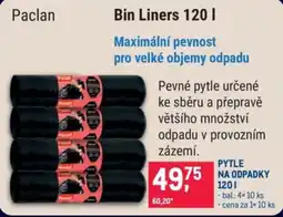 Makro Paclan bin liners 120 l nabídka