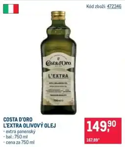 Makro Costa d'Oro l'extra olivový olej nabídka