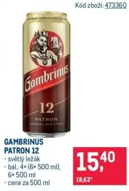 Makro Gambrinus patron 12 nabídka