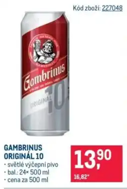 Makro Gambrinus originál 10 nabídka