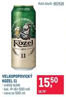 Makro Velkopořovický Kozel 11 nabídka