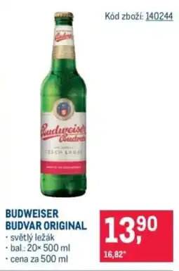 Makro Budweiser Budvar Original nabídka