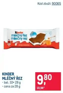 Makro Kinder mléčný řez nabídka