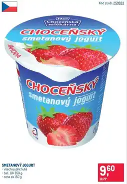 Makro Chocenšký smetanový jogurt jahoda nabídka