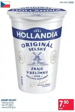 Makro Hollandia jogurt selský nabídka