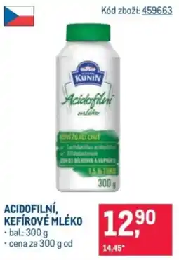 Makro Kunin acidofilní, kefírové mléko nabídka