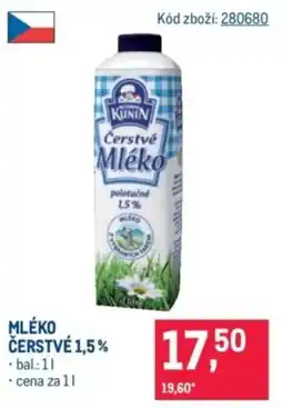 Makro Kunin čerstvé mléko nabídka