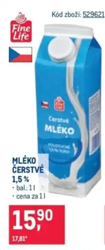 Makro Fine Life čerstvé mléko nabídka
