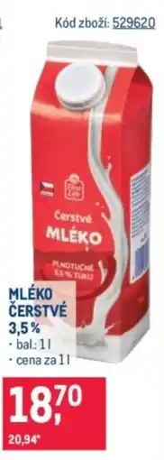 Makro Fine Life čerstvé mléko nabídka