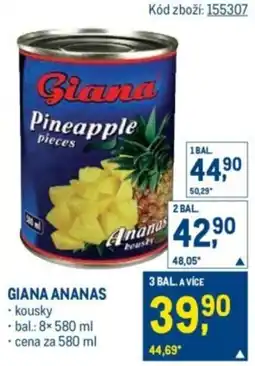 Makro Giana ananas kousky nabídka