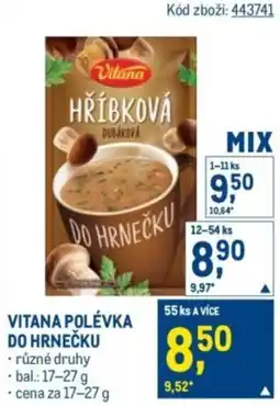 Makro Vitana polévka do hrnečku nabídka