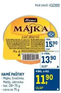 Makro Hamé paštiky nabídka