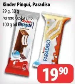 Partner Maloobchodní síť Kinder Pinguí, Paradiso nabídka