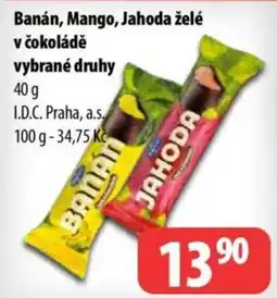 Partner Maloobchodní síť I.D.C. Praha a.s. Banán, Mango, Jahoda želé v čokoládě nabídka