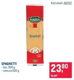 Makro Panzani spaghetti nabídka