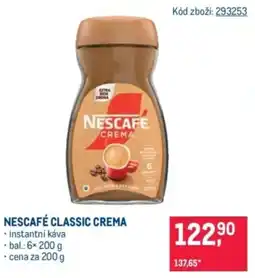 Makro Nescafe classic crema nabídka