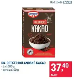 Makro Dr. Oetker holandské kakao nabídka