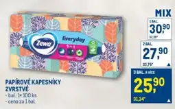 Makro Zewa papírové kapesníky 2vrstvé nabídka
