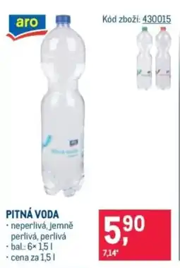 Makro Aro pitná voda nabídka
