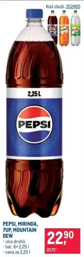 Makro Pepsi, mirinda, 7up, mountain dew nabídka