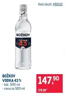 Makro Božkov vodka 43 % nabídka