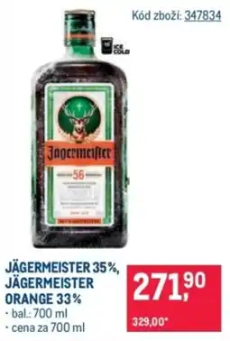 Makro Jägermeister orange nabídka