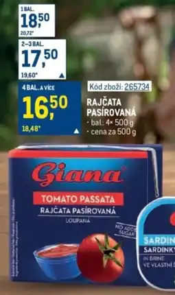 Makro Giana rajčata pasírovaná nabídka