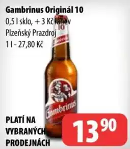Partner Maloobchodní síť Gambrinus Originál 10 nabídka