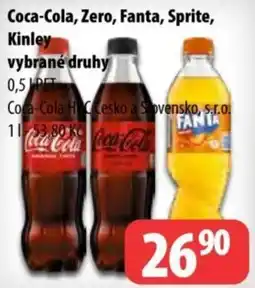 Partner Maloobchodní síť Coca-Cola, Zero, Fanta, Sprite, Kinley vybrané druhy nabídka