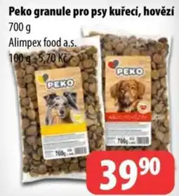 Partner Maloobchodní síť Peko granule pro psy kuřecí, hovězí nabídka
