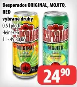 Partner Maloobchodní síť Desperados Original, Mojito, Red nabídka