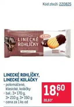 Makro Klavi Linecké rohlíčky, linecké koláčky nabídka
