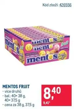 Makro Mentos fruit nabídka