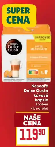Billa Nescafé Dolce Gusto kávové kapsle nabídka