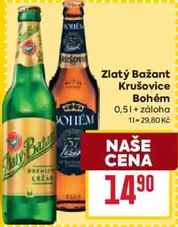 Billa Zlatý Bažant Krusovice Bohém nabídka