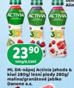 Brněnka Activia jahoda & kiwi / lesní plody / malina/granátové jablko nabídka