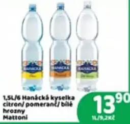 Brněnka Mattoni Hanácká kyselka citron/pomeranč/bílé hrozny nabídka