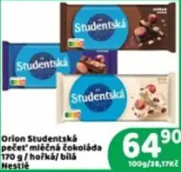 Brněnka Orion Studentská pečet' mléčná čokoláda nabídka