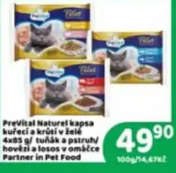 Brněnka Prevital Naturel kapsa kuřecí a krůtí v želé nabídka